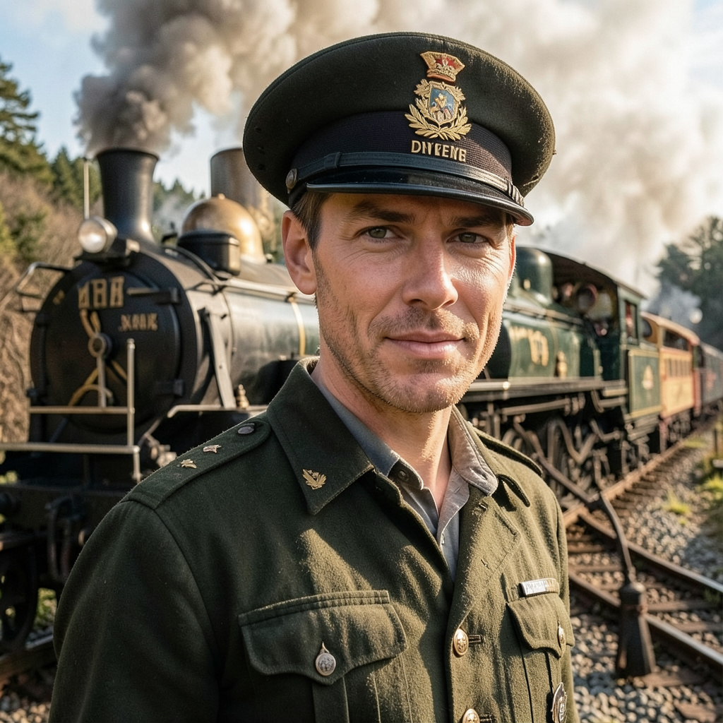 Steam Train Engine Driver Photo Style