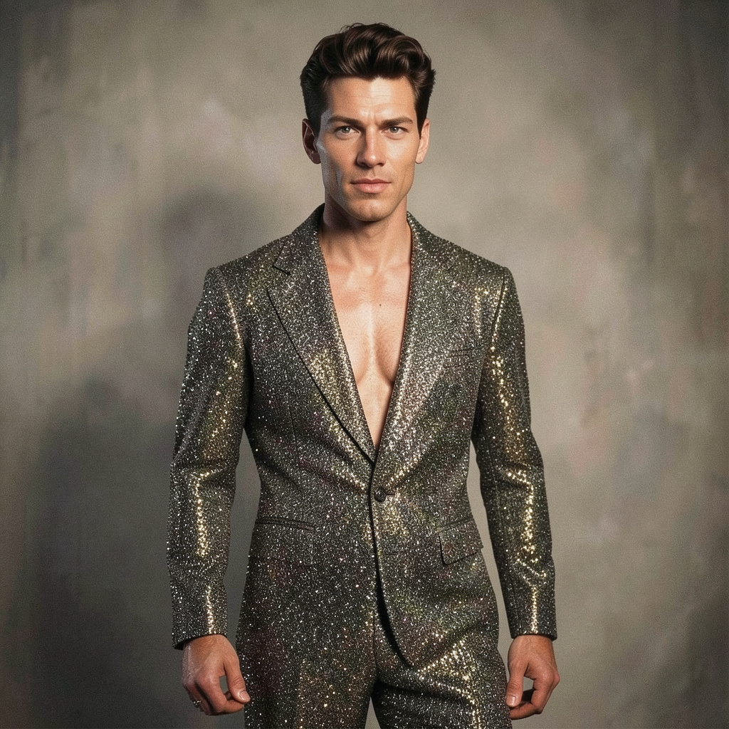 1960 Glitter and Glam Jumpsuit Photo Style