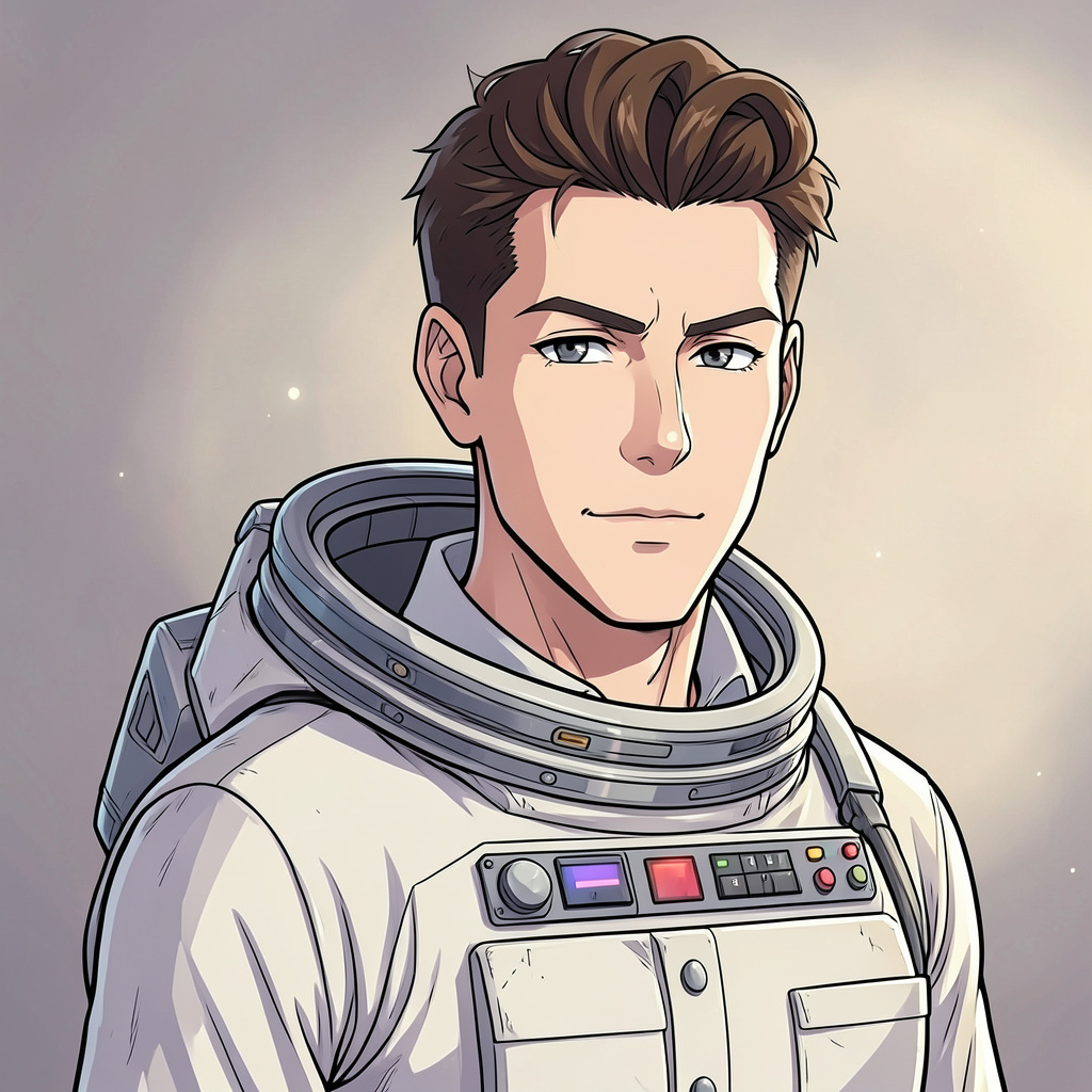 Astronaut in Anime Photo Style