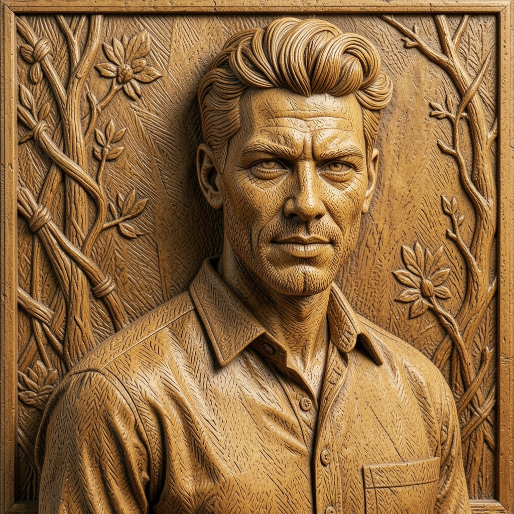 Bas-relief Wicker Sculpture Photo Style