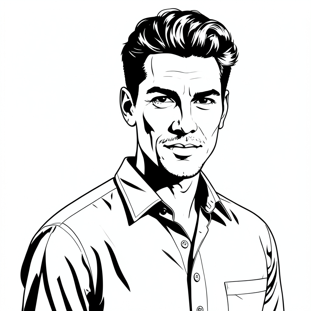 Black-and-White Vector Image Photo Style