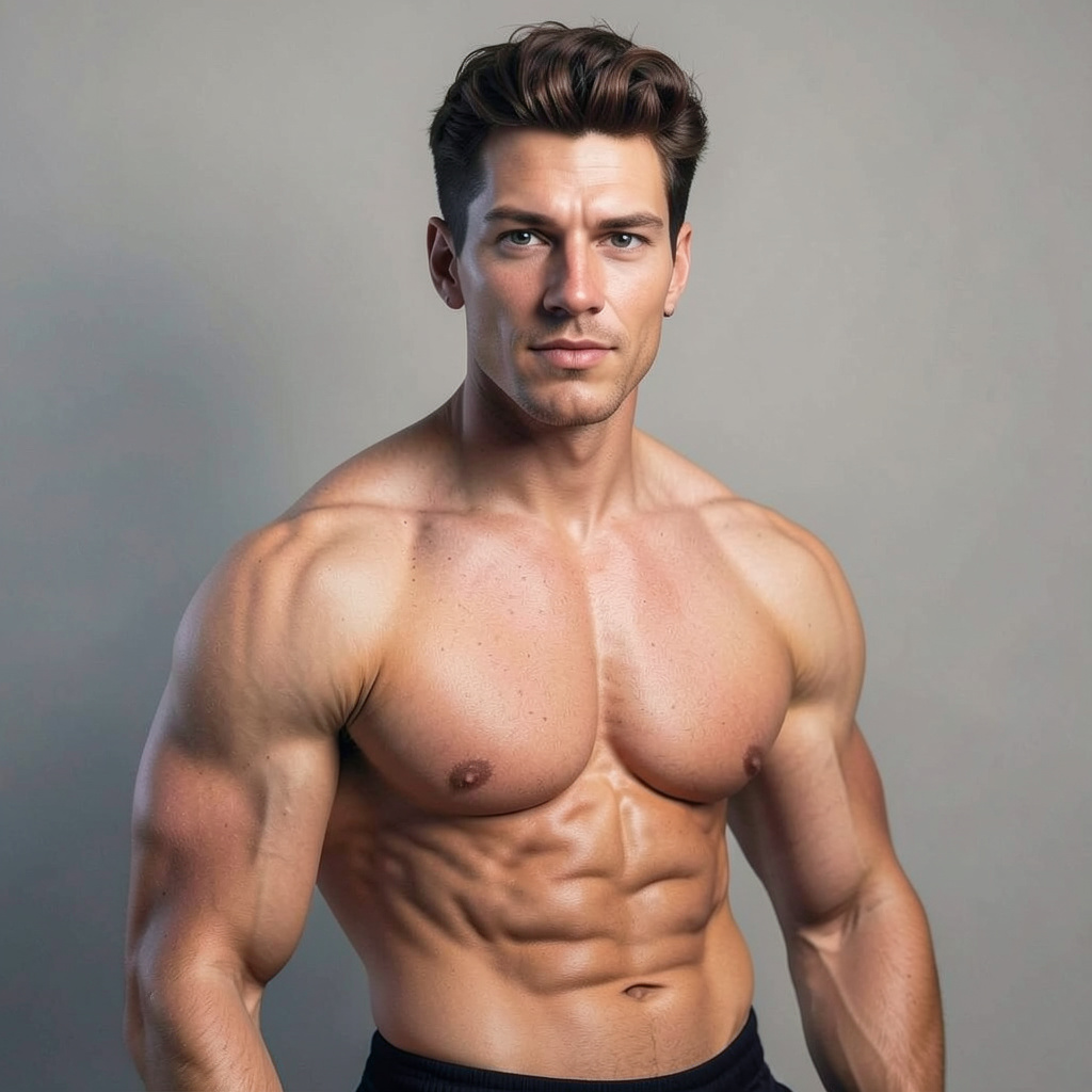 With Six-Pack Abs Photo Style