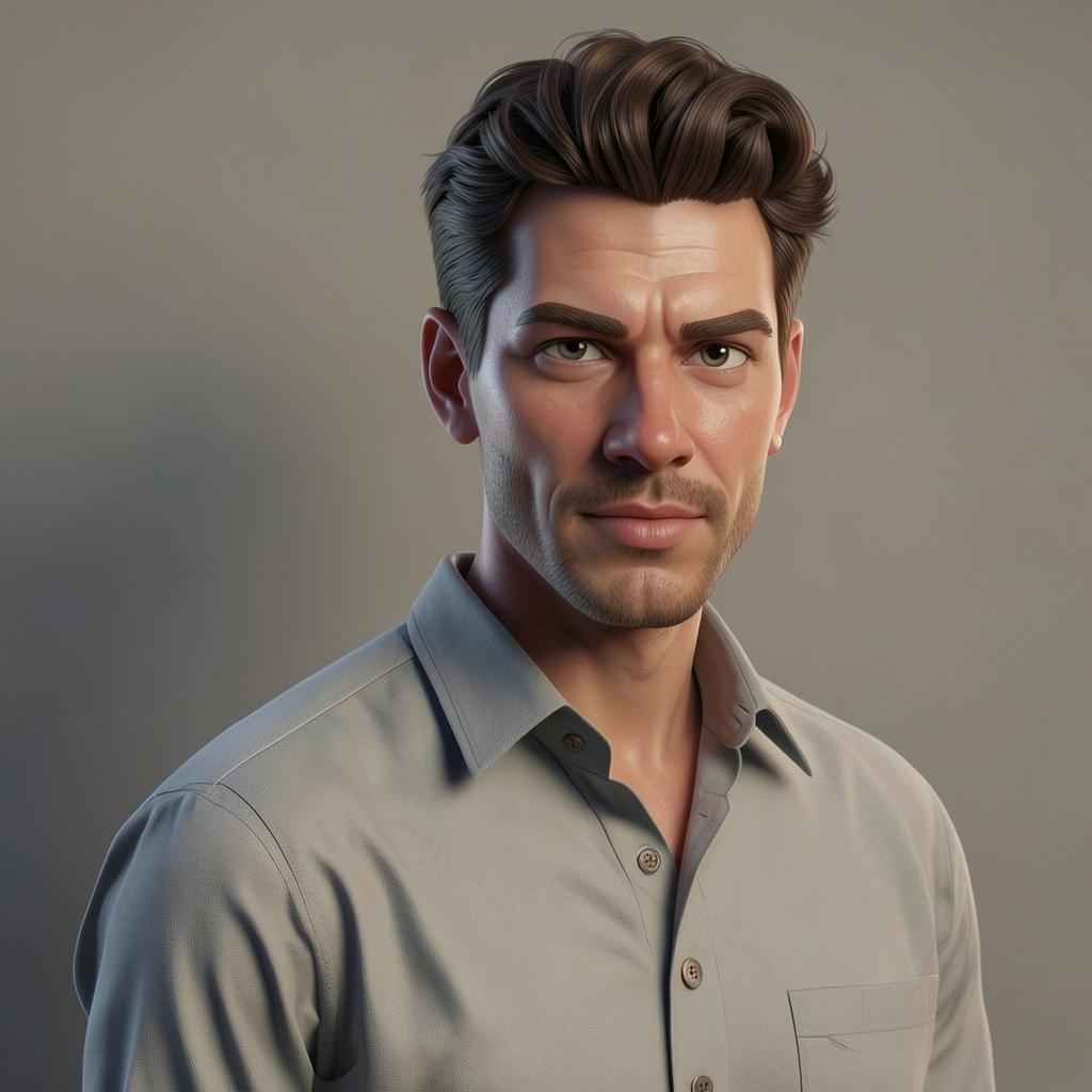 3D Graphic Semi-Realistic Detailed Animated Painting Photo Style
