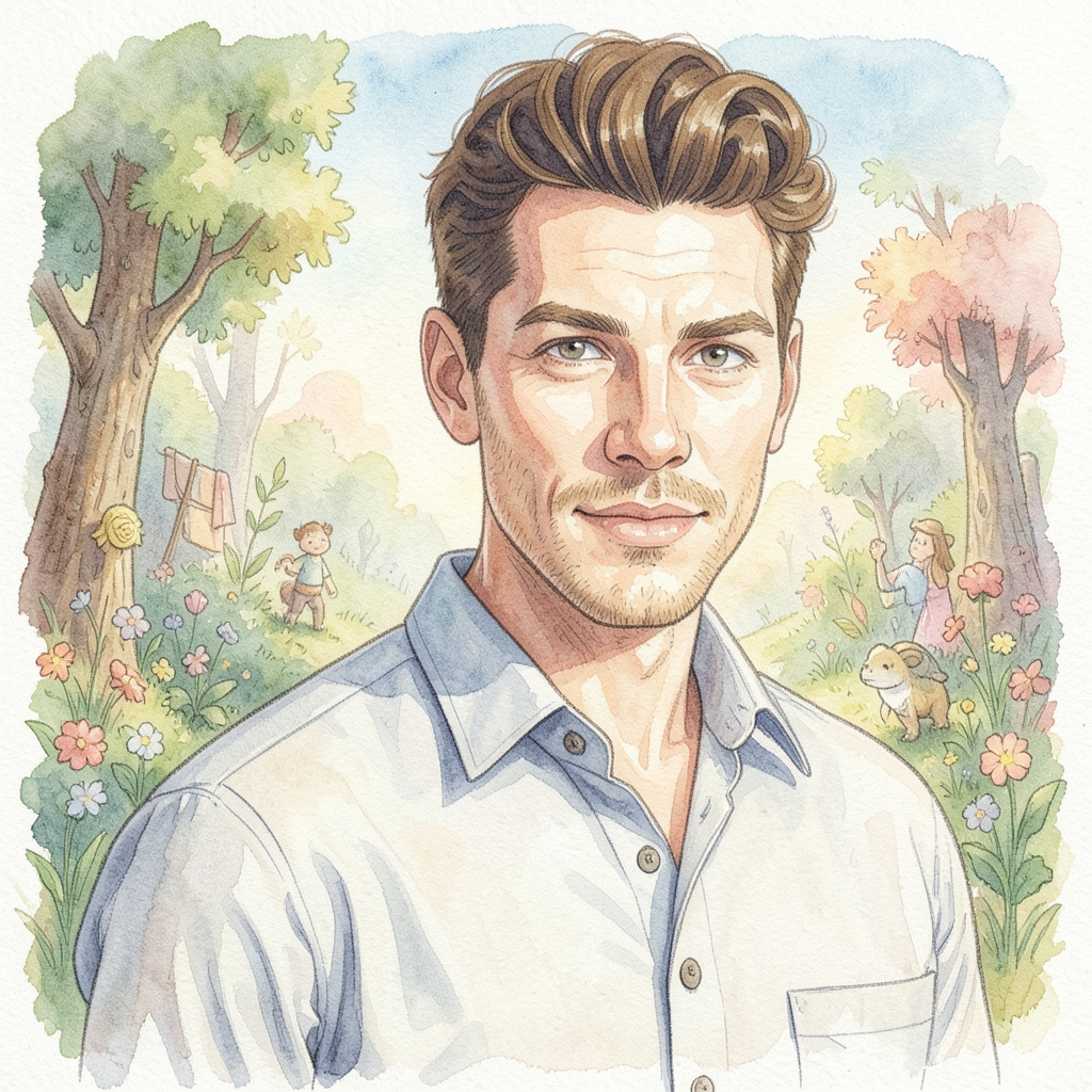 A Watercolor Painting in a Whimsical Storybook Photo Style