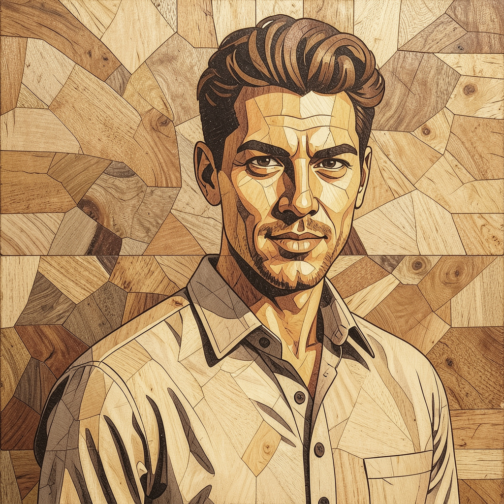 Wood Blocks Mosaic Photo Style